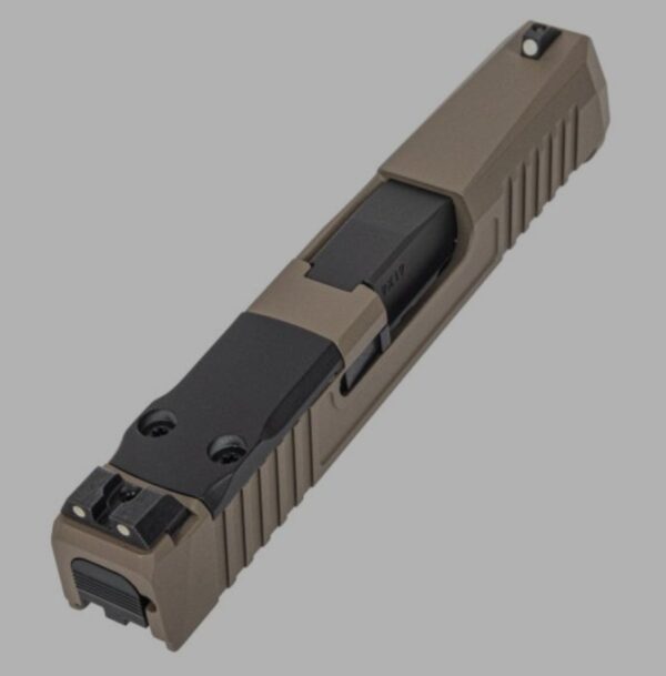 PSA Dagger Micro Complete Slide - Assembly w/ Non-Threaded Barrel - Shield Cut, Flat Dark Earth